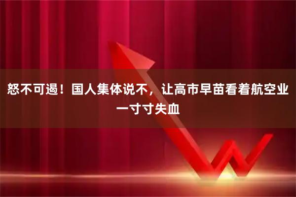 怒不可遏！国人集体说不，让高市早苗看着航空业一寸寸失血